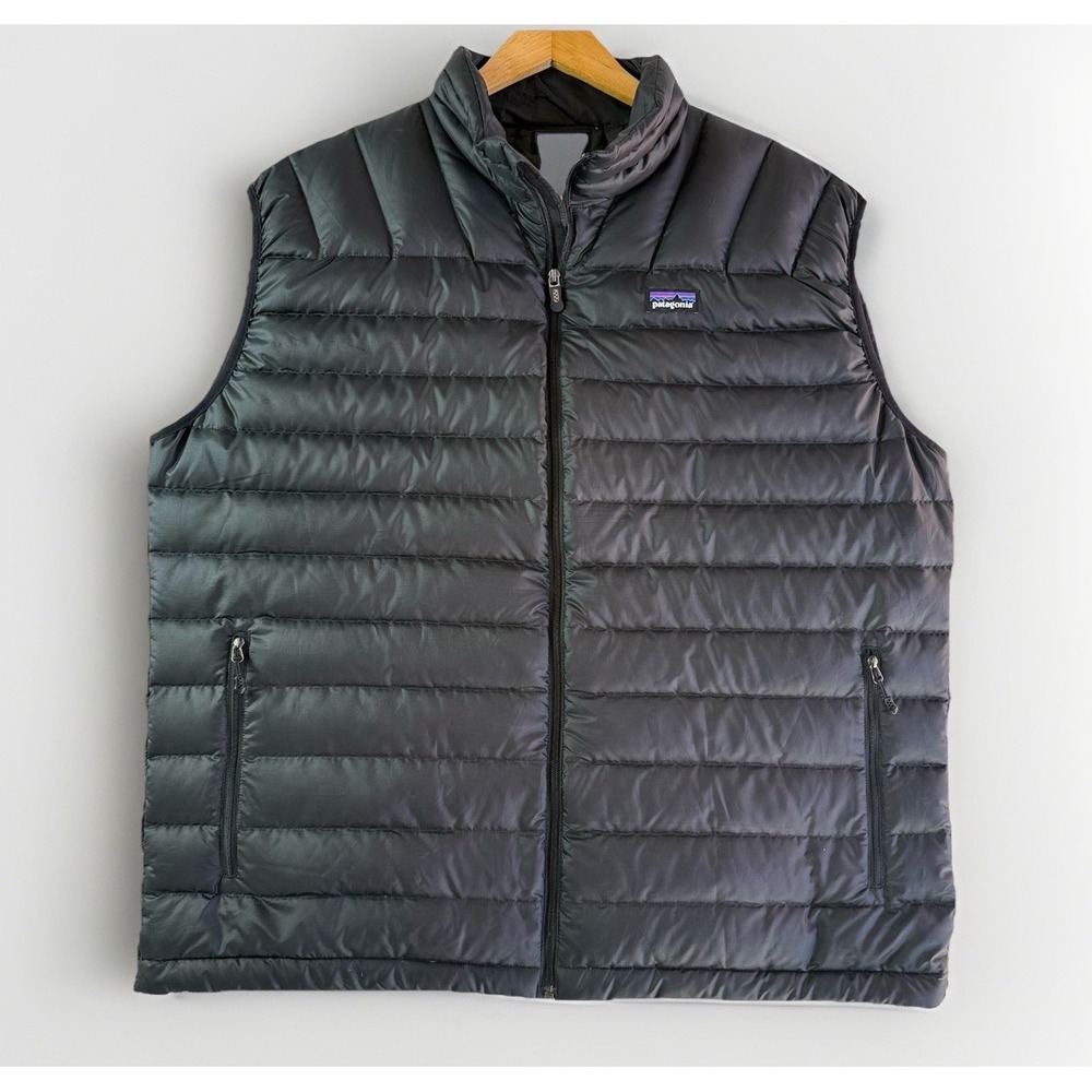 Patagonia Men's Down Sweater Vest XL Black 84621 Insulated Puffer co logo $229